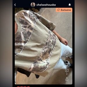 Pieced Camo Oversized T-Shirt